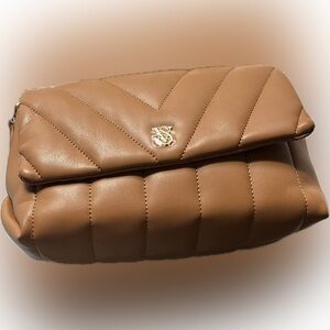 NWT Brown Quilted Victoria Secrets Leather Bag